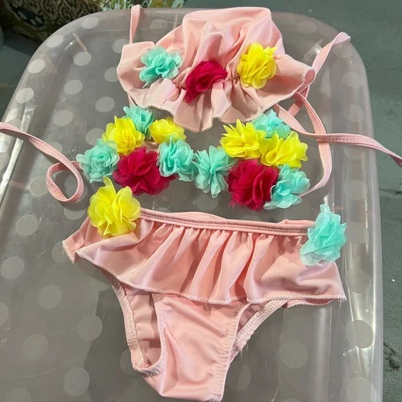 Amazon Floral 3D baby Bikini 3-6 months - Picture 1 of 5
